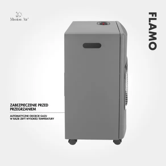 Piecyk gazowy FLAMO 4,1 kW widok od tyłu