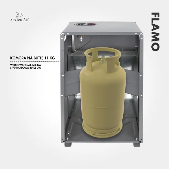 FLAMO 4.1 kW Gas Heater | Mobile LPG Heater, Hose + Regulator Included