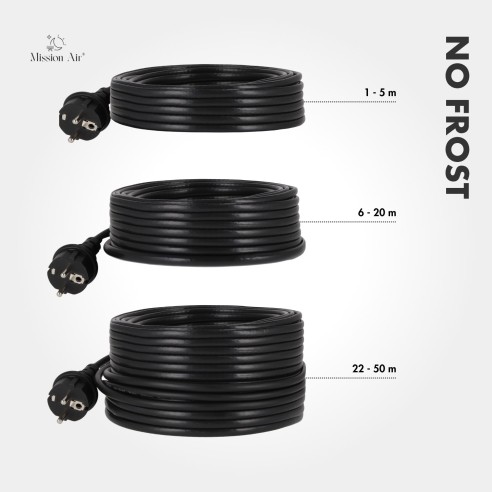 NO FROST Heating Cable with Thermostat | For Pipes & Installations in Winter