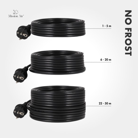 NO FROST Heating Cable with Thermostat | For Pipes & Installations in Winter