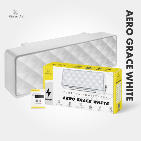 AERO Grace 2000 W PTC Air Curtain | 54 cm, White