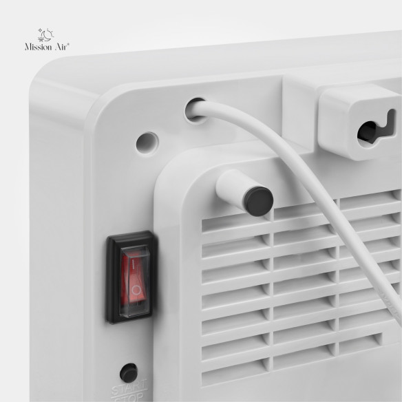 Kurtyna powietrzna AERO Grace 2000W PTC biała panel sterowania