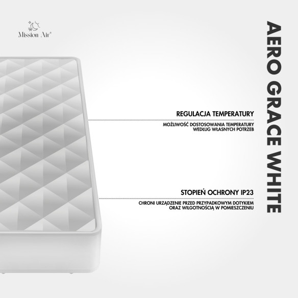 AERO Grace 2000 W PTC Air Curtain | 54 cm, White