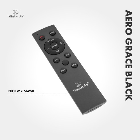 AERO Grace 2000 W PTC Air Curtain | 54 cm, Black