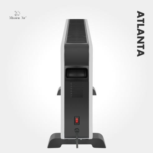 Grzejnik konwektorowy ATLANTA 2300W biały widok boczny