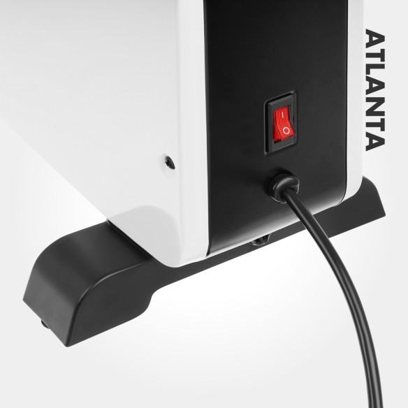 Grzejnik konwektorowy ATLANTA 2300W kabel zasilający detal