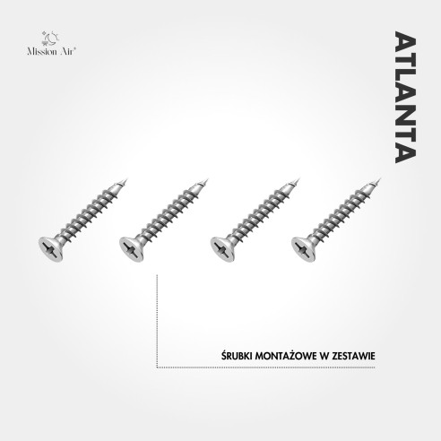 Grzejnik konwektorowy ATLANTA 2300W | panel LED, pilot, 3 tryby, Biały