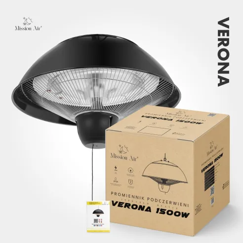 Promiennik podczerwieni wiszący VERONA zestaw z opakowaniem