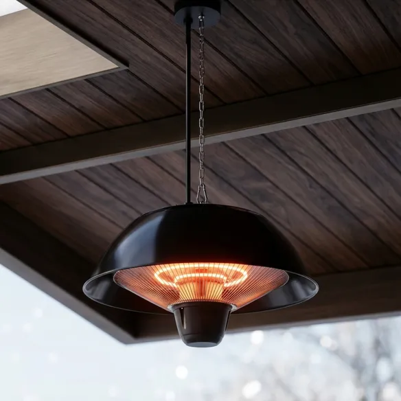 Promiennik podczerwieni wiszący VERONA pod zadaszeniem tarasu