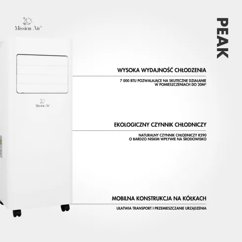 PEAK 2.1 kW WiFi Portable Air Conditioner | 3-in-1 for up to 20 m²