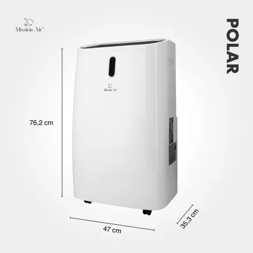 Klimatyzator przenośny POLAR 4,7 kW – widok pod kątem