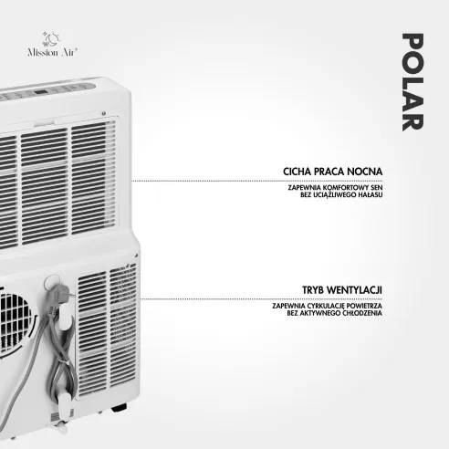 Tylny panel klimatyzatora POLAR – wyloty powietrza