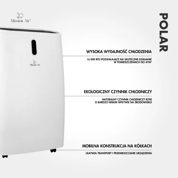Funkcje klimatyzatora POLAR 4,7 kW WiFi – opis