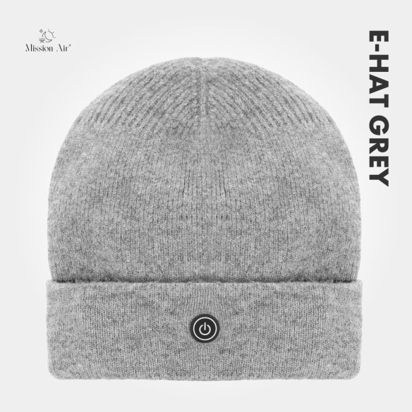 E-HAT Grey Heated Winter Hat | USB Powered