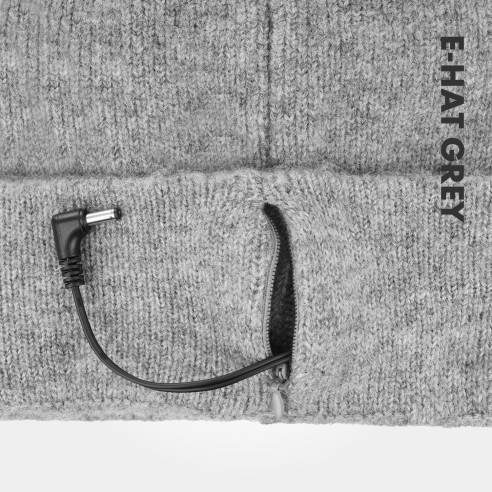 E-HAT Grey Heated Winter Hat | USB Powered