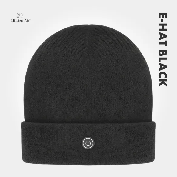 E-HAT Black Heated Winter Hat | USB Powered