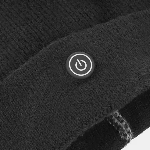 Elektryczna czapka grzewcza E-HAT Black | USB, podgrzewana zimowa