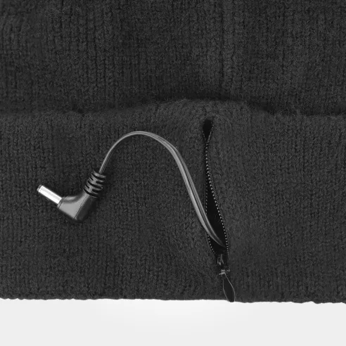 Elektryczna czapka grzewcza E-HAT Black | USB, podgrzewana zimowa