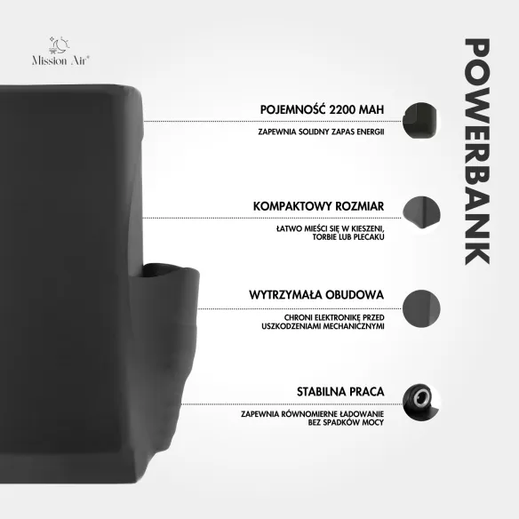 2200 mAh Power Bank | Compact for USB Clothing & Accessories