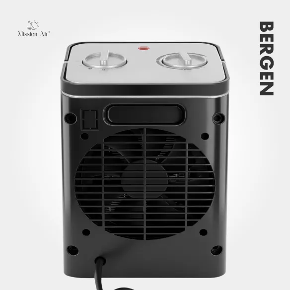 BERGEN 1500 W Fan Heater | 2 Power Levels, Safety Protection, IP20