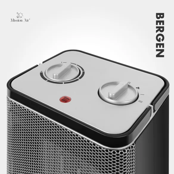 BERGEN 1500 W Fan Heater | 2 Power Levels, Safety Protection, IP20