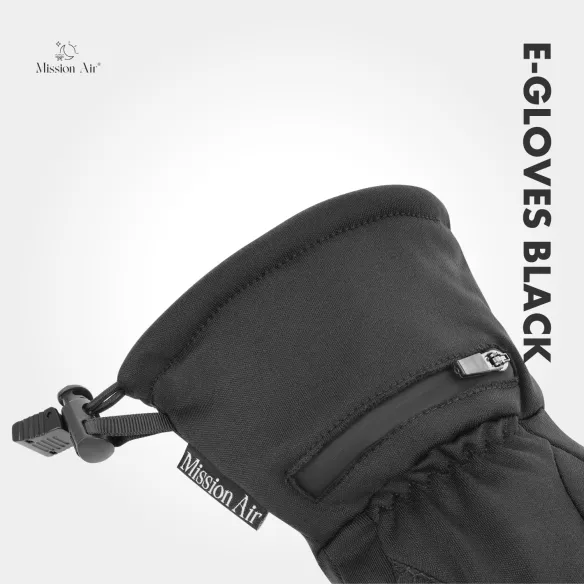 E-GLOVES BLACK Heated Gloves | Electric, USB + 2× Power Banks