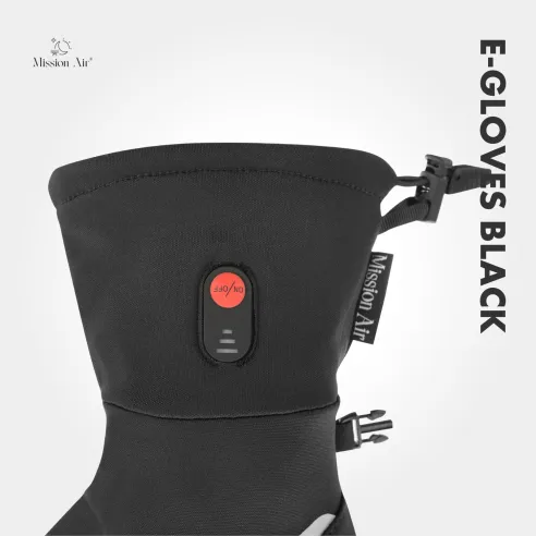 E-GLOVES BLACK Heated Gloves | Electric, USB + 2× Power Banks