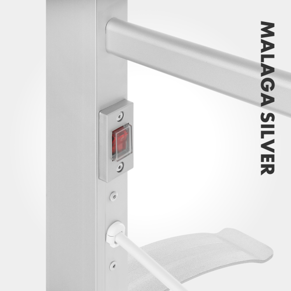 MALAGA SILVER 100 W Bathroom Ladder Heater | Electric, IP24, 2-in-1