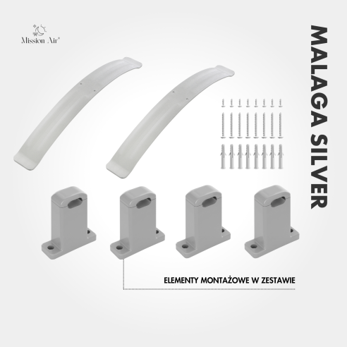 MALAGA SILVER 100 W Bathroom Ladder Heater | Electric, IP24, 2-in-1