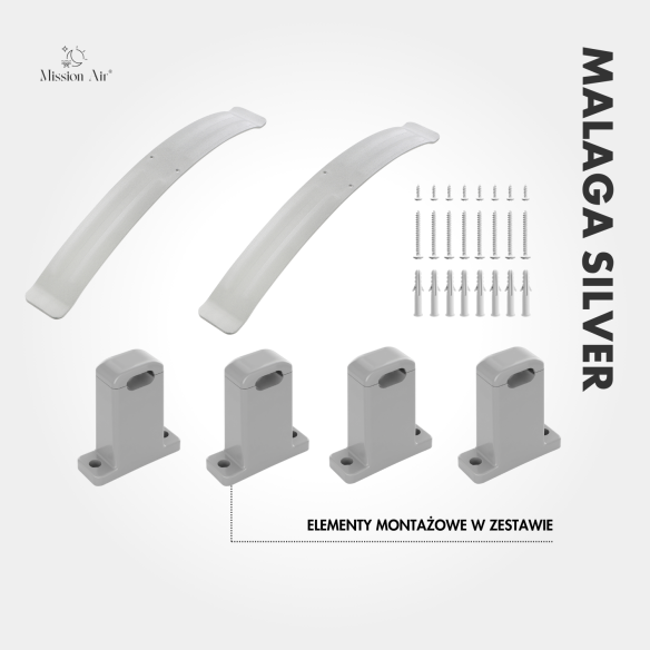 MALAGA SILVER 100 W Bathroom Ladder Heater | Electric, IP24, 2-in-1