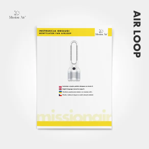 AirLoop Bladeless Fan | HEPA, 8 Speeds, 67 cm, Grey