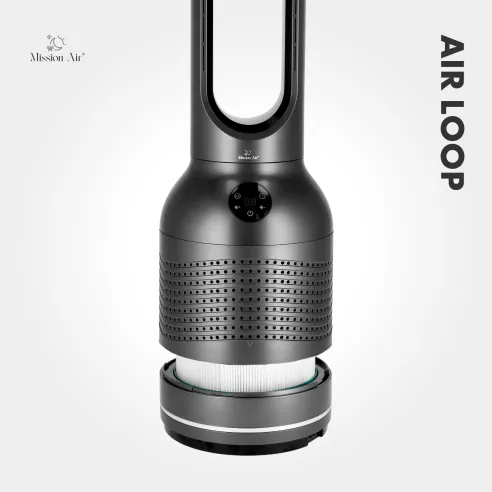 AirLoop Bladeless Fan | HEPA, 8 Speeds, 67 cm, Grey