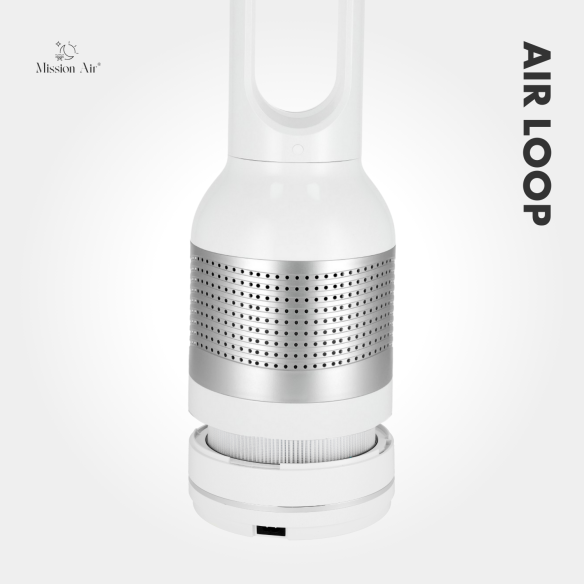 AirLoop Bladeless Fan | HEPA, 8 Speeds, 67 cm, White