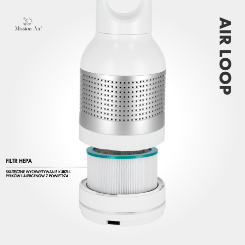 AirLoop Bladeless Fan | HEPA, 8 Speeds, 67 cm, White