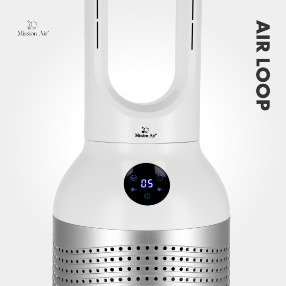 AirLoop Bladeless Fan | HEPA, 8 Speeds, 67 cm, White