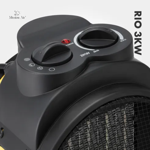 Elektryczna nagrzewnica powietrza RIO PTC 3000 W | Kompaktowa