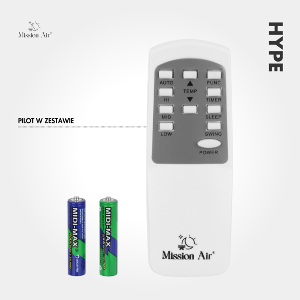 Klimatyzator przenośny HYPE 4 kW WiFi | 4w1 do 45 m²