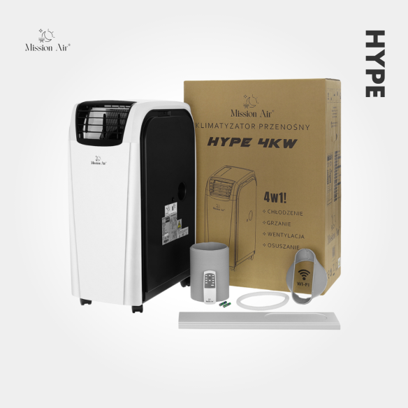 HYPE 4 kW WiFi Portable Air Conditioner | 4-in-1 for up to 45 m²