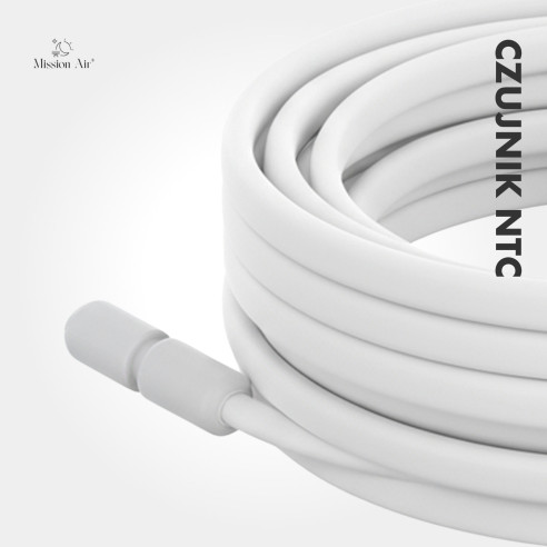 Czujnik temperatury podłogowy NTC 10kΩ 3 m | Biały