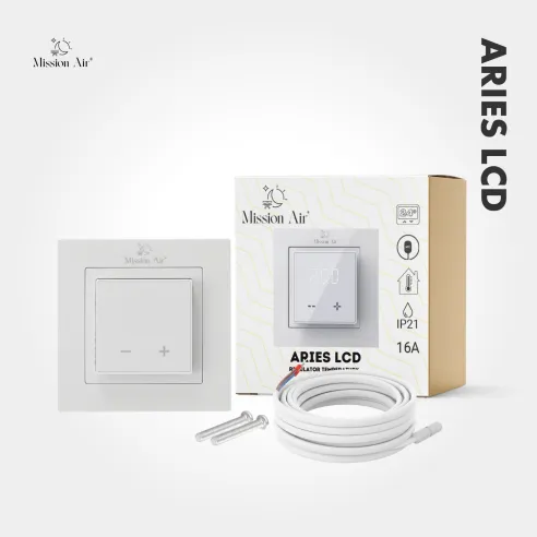 ARIES LCD Room Temperature Controller | White