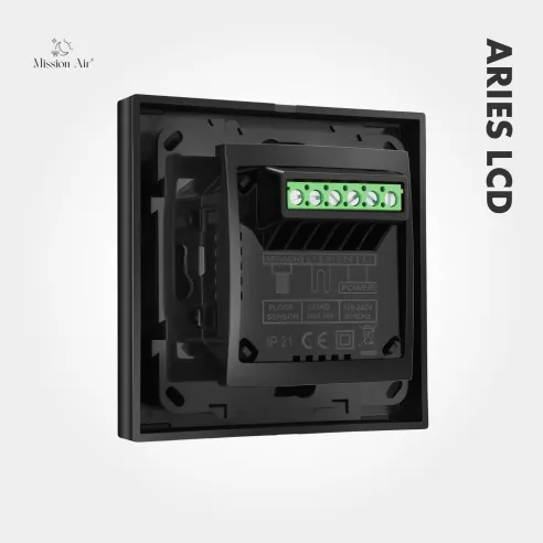 Regulator temperatury ARIES LCD pokojowy | Czarny
