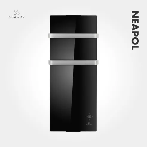 Grzejnik konwektorowy NEAPOL 1200 W | Szklany panel, WiFi, Czarny