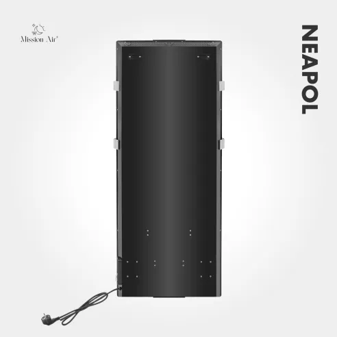 Grzejnik konwektorowy NEAPOL 1200 W | Szklany panel, WiFi, Czarny