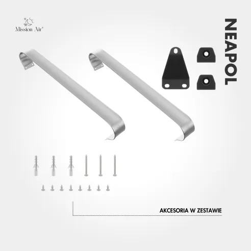 Grzejnik konwektorowy NEAPOL 1200 W | Szklany panel, WiFi, Czarny