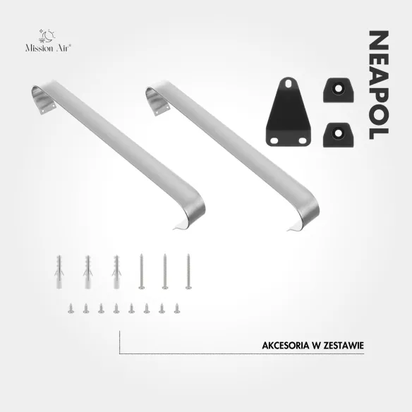 Grzejnik konwektorowy NEAPOL 1200 W | Szklany panel, WiFi, Czarny