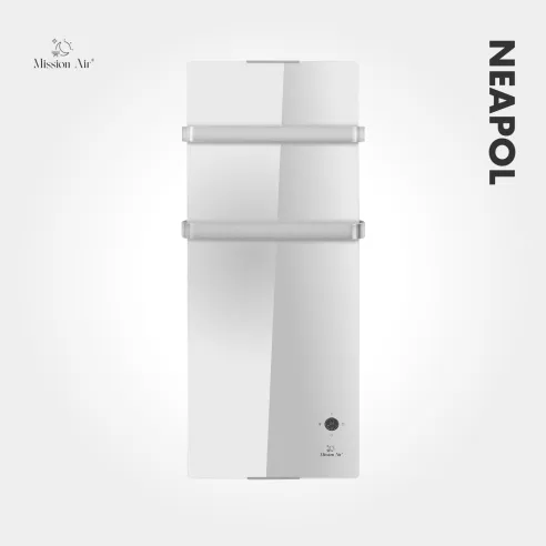 Grzejnik konwektorowy NEAPOL 1200 W | Szklany panel, WiFi, Biały