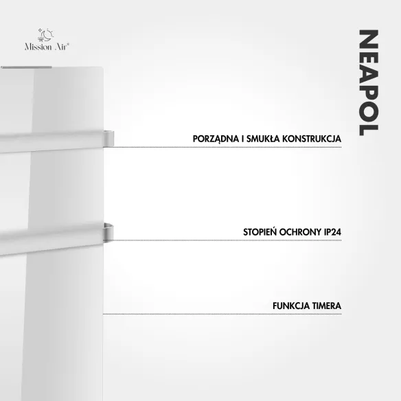 NEAPOL 1200 W Convector Heater | Glass Panel, WiFi, White