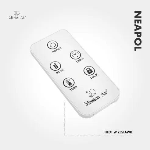 Grzejnik konwektorowy NEAPOL 1200 W | Szklany panel, WiFi, Biały