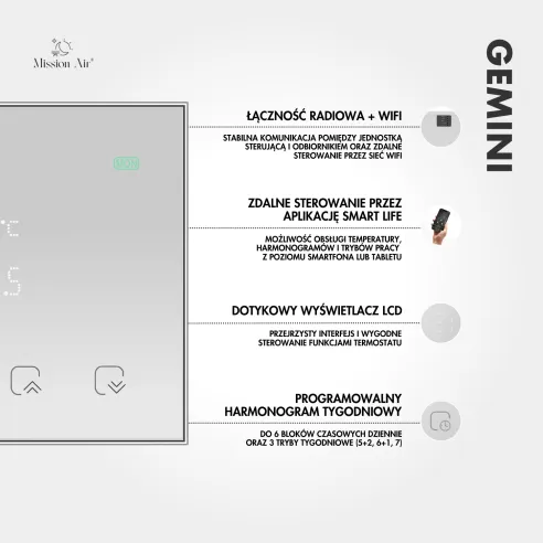 GEMINI WiFi Radio Temperature Controller | White