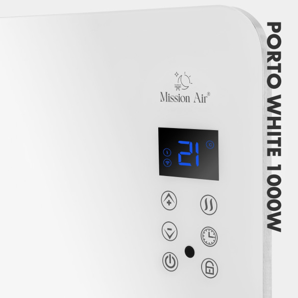 PORTO 1000 W Convector Heater | Electric, White